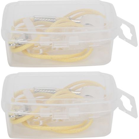 2 attaches antichute pour prothèse auditive, clip de sécurité portable, cordon de protection noir, accessoires oreillettes (1/5)