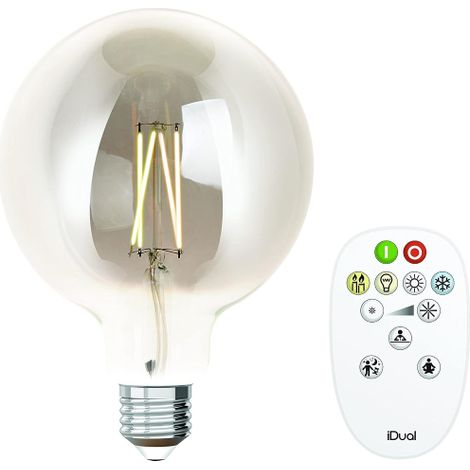 LAMPADINA IDUAL LED FILAMENT G125 E27 ARGENTO GLOBO