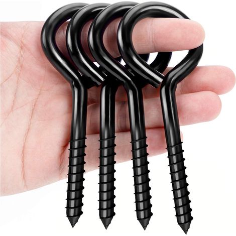 4er-Pack 5" große Ösenhaken aus Edelstahl zum Aufhängen, für Befestigungselemente und Hochleistungsanwendungen