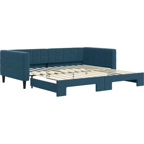 Maison Exclusive - Tagesbett Ausziehbar Blau 100x200 cm Samt