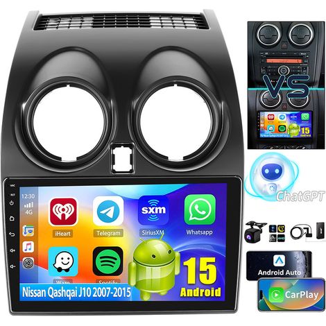 Autoradio Android 15 pour Nissan Qashqai J10 2007-2013, Apple CarPlay - 2+32G DAB+ CAM (1/5)