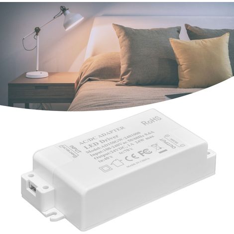 Alimentation LED 24V 24W 1A, Régulateur Tension Constante, Haute Efficacité, Matériau Ininflammable, DIY, AC 100‑240V