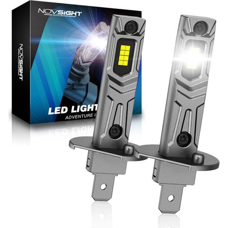 H1 LED Car Bulbs, 24000lm, Plug and Play, 6500K, Pack of 2 (1/5)