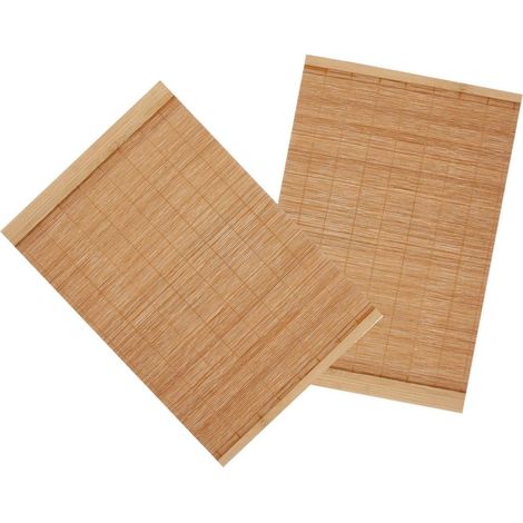 Set Table Bambou 2 Pièces en Bois, Anti Dérapant, Imperméable (1/5)
