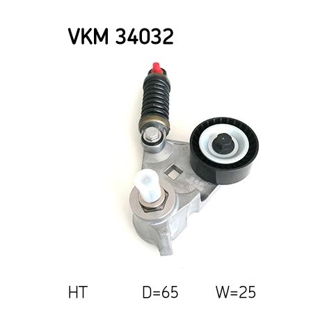 Tendeur de courroie, courroie trapézoïdale à nervures SKF VKM 34032 FORD 1125419