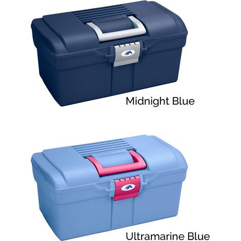Bleu marine et fuchsia - Petit coffret pour enfants avec plateau intérieur amovible (1/3)