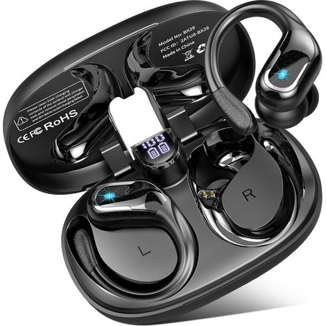 Casque sans fil, 75 heures d'autonomie Bluetooth 5.4, casque avec microphone antibruit ENC, casque stéréo sans fil riche en basses, IP7. (1/5)