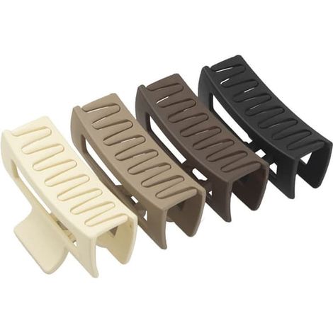 Pinces à cheveux pour cheveux épais, lot de 4 pinces antidérapantes pour femmes et filles, 11 cm, finition mate - FA - (1/3)