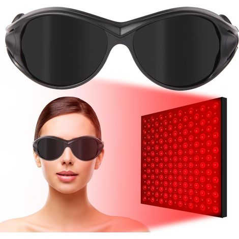 Lunettes de thérapie par lumière rouge, lunettes de sécurité IPL 200-2000 nm pour épilation au laser, bronzage et thérapie par la lumière rouge, protection des yeux (1/5)