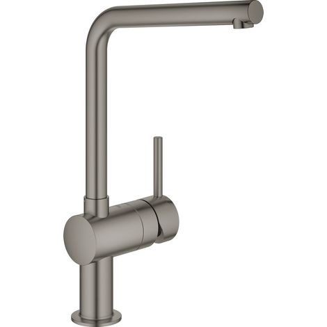 GROHE 31 375 AL0 Minta Monomando de fregadero 1/2" brushed hard graphite (grafito cepillado) - ref: 31 375 AL0