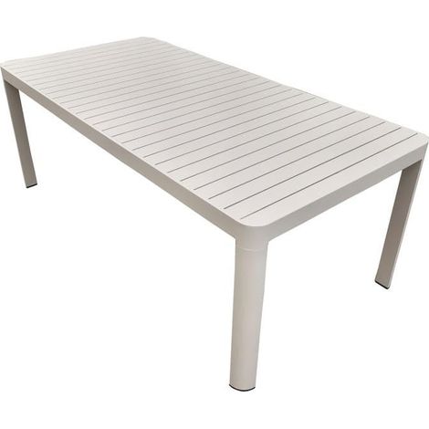Table Extensible d'extérieur en Aluminium crème 75 x 240 x 90 cm (1/4)