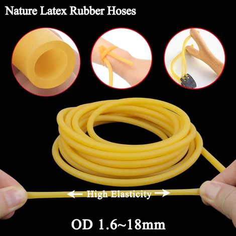 Tuyaux en latex naturel jaune (diamètre intérieur 2 mm x diamètre extérieur 5 mm - 10 mètres) - Haute résilience - Tube chirurgical médical - Élastique pour lance-pierres (1/5)