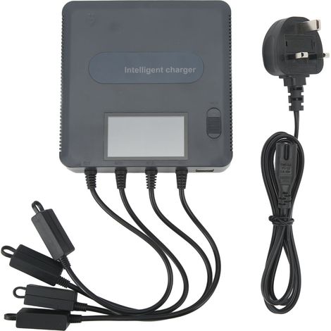 Chargeur rapide intelligent LCD pour batterie DJI Mavic Air 2 / Air 2S, station hub grise, 100-240V, prise UK (1/5)