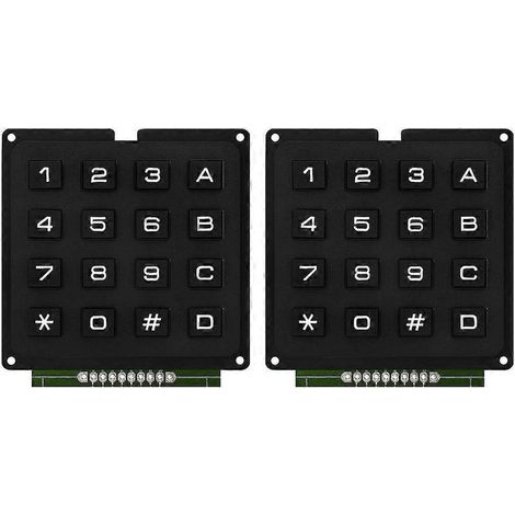 1 ou 2 clavier matriciel 4x4, module de clavier à 16 boutons, sans soudure, pour systèmes d'alarme et contrôle d'accès (1/4)