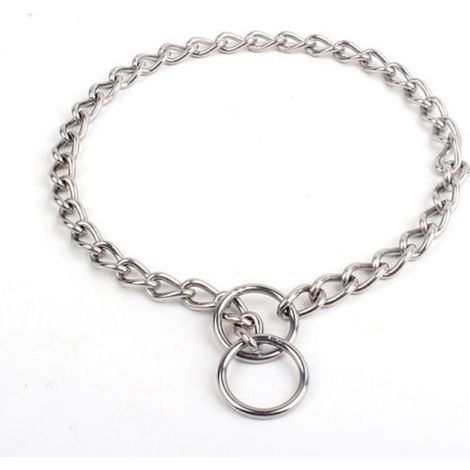 Collare Martingale con fibbia di sicurezza, in acciaio inox, per addestramento e passeggiate, catena in acciaio, lunghezza regolabile, chiusura in metallo, per cani di taglia grande (1/5)