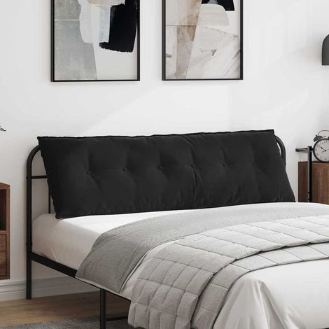 Rückenkissen Schwarz 160 x 50 cm Cordstoff