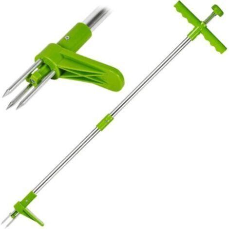 Désherbeur en acier à double section avec tube en aluminium fendu - Outil de jardinage portatif (1/4)