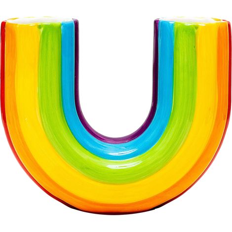 Dekorative Vase im eklektischen Stil, 1 Stück – Regenbogenfarbene Harzvase, modernes Dekor für das Wohnzimmer