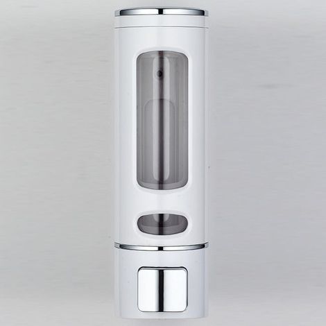 400 ml und Weiß – 1 Stück, wandmontierter Seifenspender, manueller Seifenspender für Flüssigseife, Duschgel