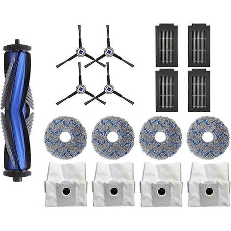 Pour ECOVACS T50 Pro OMNI/T50 OMNI aspirateur robot pièces brosses principale et latérales chiffons de serpillière filtres HEPA sacs à poussière accessoires (1/5)