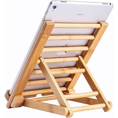 Tablet-Ständer aus Bambus, Handy-Tischständer aus Holz, Tablet-Ständer aus Holz, Handy-Tischständer (große Größe) (1/5)