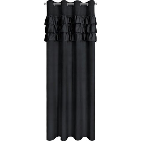 Tenda pronta con occhielli 140x250 nera 1 pz. (1/5)