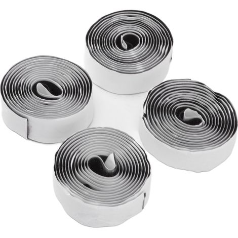 4 Bandes Adhésives Crochet et Boucle Polyester Ultra Adhérentes pour Rangement Maison - Lot de 4 Rouleaux (1/5)
