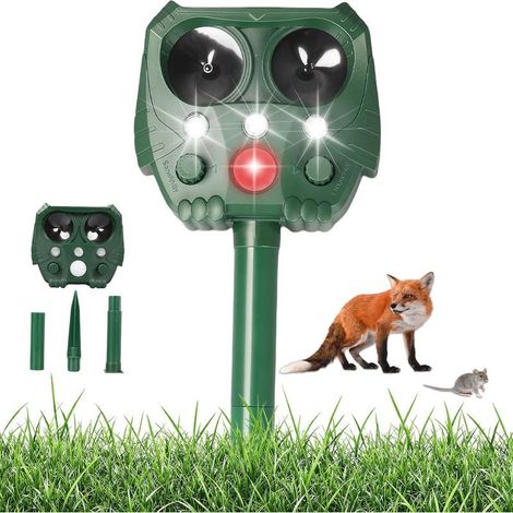 Répulsif Chat Ultrason, Repulsif Chat Exterieur Ultrason, Étanche Répulsif Chat Répulsif avec Détecteur de Mouvement pour Anti Chats Chiens Souris Ratons (1/5)
