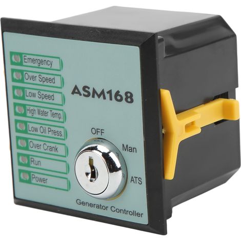 Module de commande d'automatisation ASM168 pour groupes électrogènes diesel : démarrage automatique, quadruple protection, alarme et commande d'arrêt (60-300 V CA) (1/5)