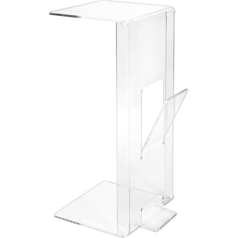 Table basse avec porte-revues en plexiglas transparent Ambrogio (1/5)