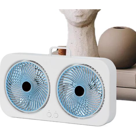 Ventilateur de Bureau Compact et Silencieux Ventilateur Double (1/5)