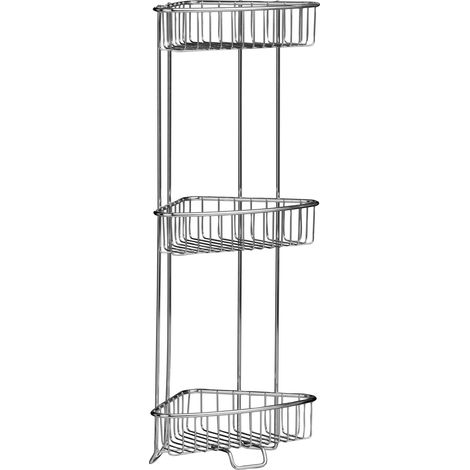 Premier Housewares 3 Tier Chrome Corner Storage Caddy