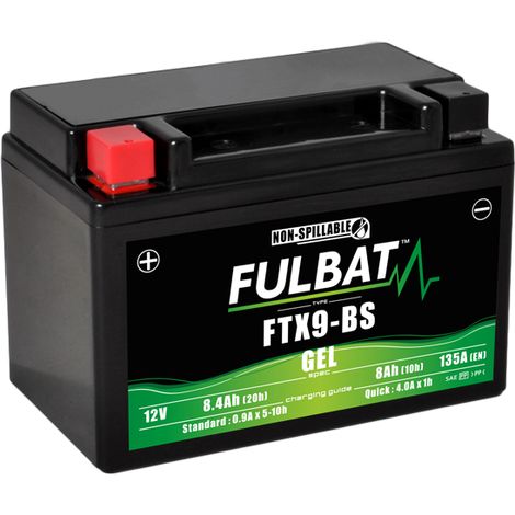 Fullbat FUL GEL-Batterie - FTX9-BS / YTX9-BS (Gel, wartungsfrei) (1/2)
