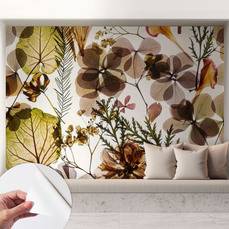 Papier peint autocollant adhésif décoratif avec motifs pour salon et chambre a motif Composition naturelle 208x146 cm (1/5)