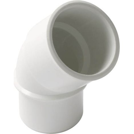 Raccord PVC blanc coudé 45 degrés - Diamètre 32 mm - Simple emboîture - Nicoll (1/4)