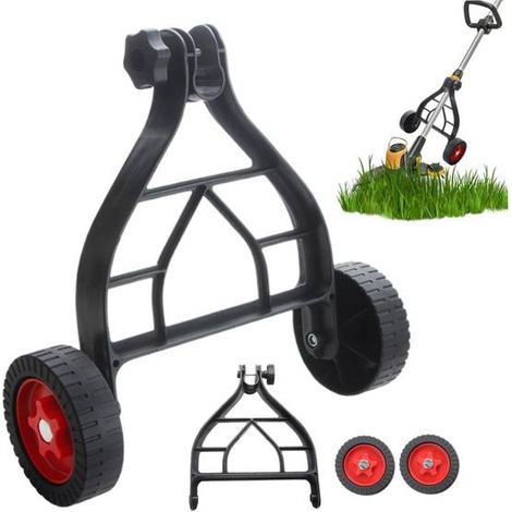 Roues Support Tondeuse 25-28mm Universel Réglable pour Coupe-Bordure Stable Installation Facile Résistant