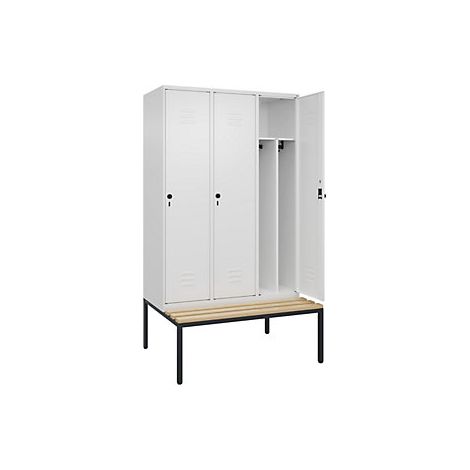 C+P Armadietto sporco/pulito Classic PLUS con panca stretto (1/3)