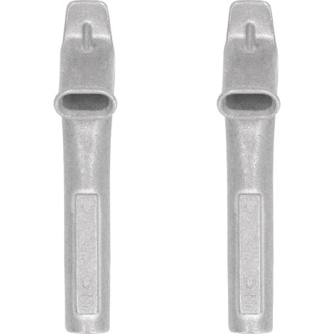 2 buses de décapeur thermique acier inoxydable, tête ovale 5x10 mm, embout 8 mm, buses de soudage air chaud pour plastique PP PVC, lot de 2 (1/5)