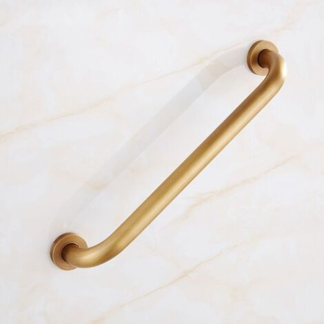 Barre d'appui en laiton pour salle de bain 30 cm Poignée de sécurité bronze vintage Poignée auxiliaire pour baignoire douche (1/3)
