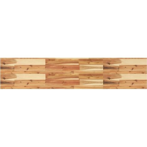 Maison Exclusive - Schweberegal 140x30x4 cm Massivholz Akazie Ölb (1/5)
