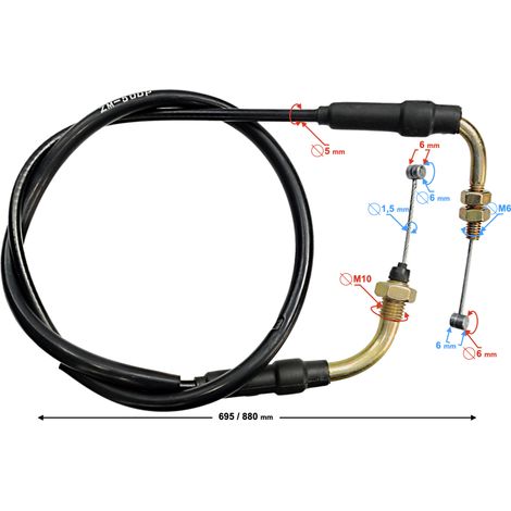 Câble d'accélérateur Sprint/Fighter/Volcano 50 / Euro 5 (1/2)
