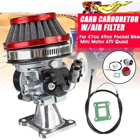 Carburetor Carburetor with Air Filter + Gasket for 47cc 49cc Pocket Bike Mini Moto ATV Quad (1/3)