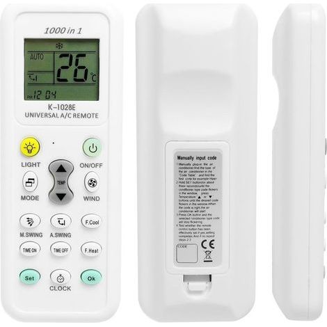 Universelle Fernbedienung für Klimaanlagen von LG, Gree, Midea, Toshiba, Haier, Daikin, Hitachi, Sharp, Samsung, Sanyo, Hisense und über 1000 weiteren Marken. (1/5)