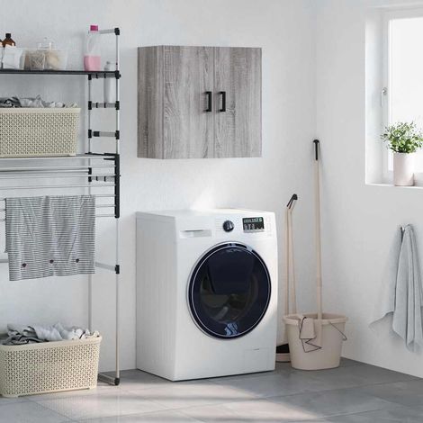 vidaXL Wall Cabinet Grey Sonoma 60x31x60 cm Engineered Wood (1/5)
