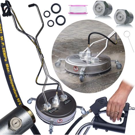 T-Racer 20 SteelSpin – Hochdruckbürste für Pflasterstein  51 cm  3200 PSI  Edelstahl 3/8" Quick Connect