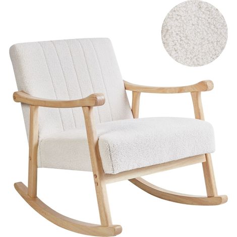 Rocking Chair LEKNES Boucle Off-White (1/5)