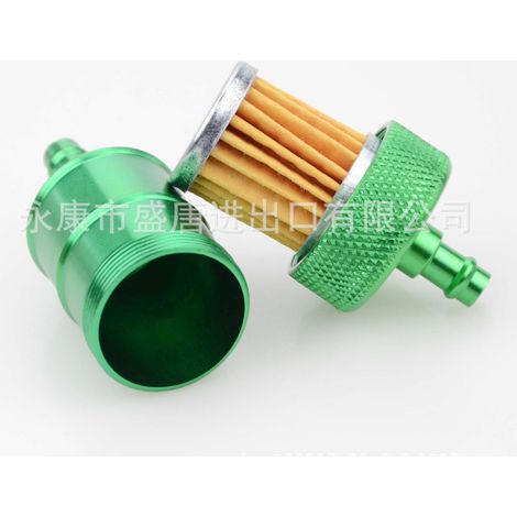 Replacement of green aluminum fuel filter for GOOFIT ATV motorcycle/scooter (1/4)