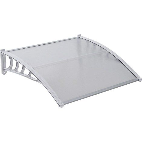 Bc-elec - M100120 Tettuccio porta 100x120cm, pensilina porta anteriore, grondaia trasparente, portico (1/5)