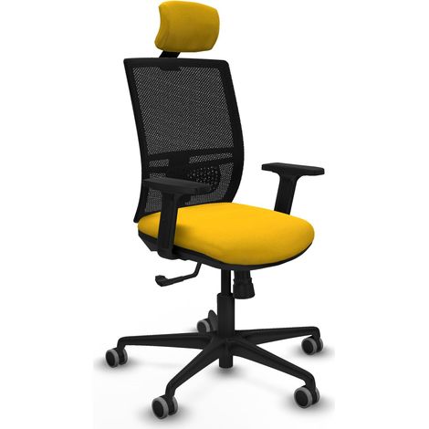 Silla de oficina piqueras y crespo Yunquera negro cojín 50 mm (1/2)