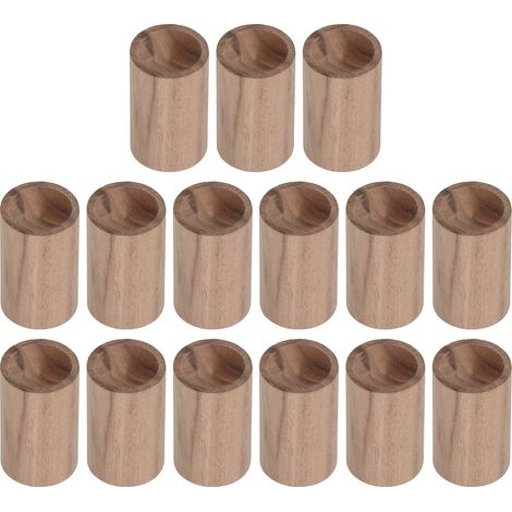 Diffuseur d'huiles essentielles pour voiture en bois de noyer, 15 pièces, design compact et rond pour un usage quotidien. (1/5)